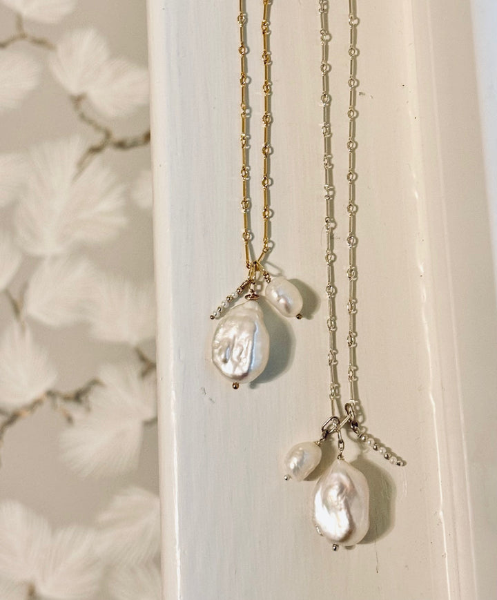 Melange Pearl Pendant-sterling or gold