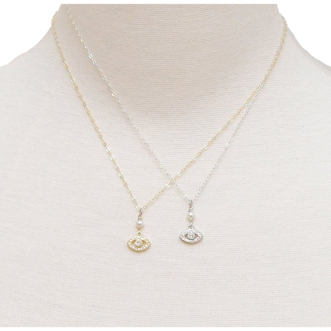 Mod Vin Eye Pendant - Gold or Silver