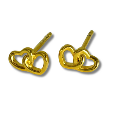 Petite Heart Studs-sterling or vermeil