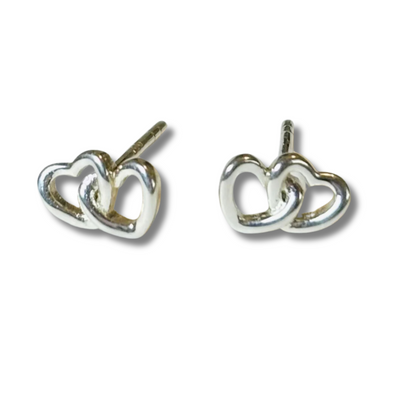 Petite Heart Studs-sterling or vermeil