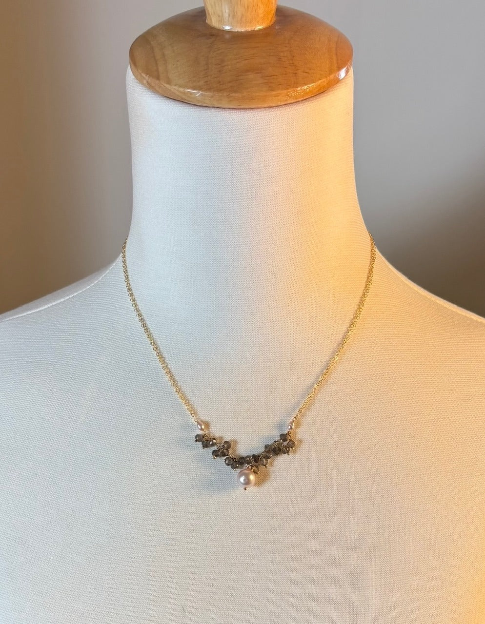 Bountiful Pendant-3 colorways: tourmaline, labradorite or smoky topaz