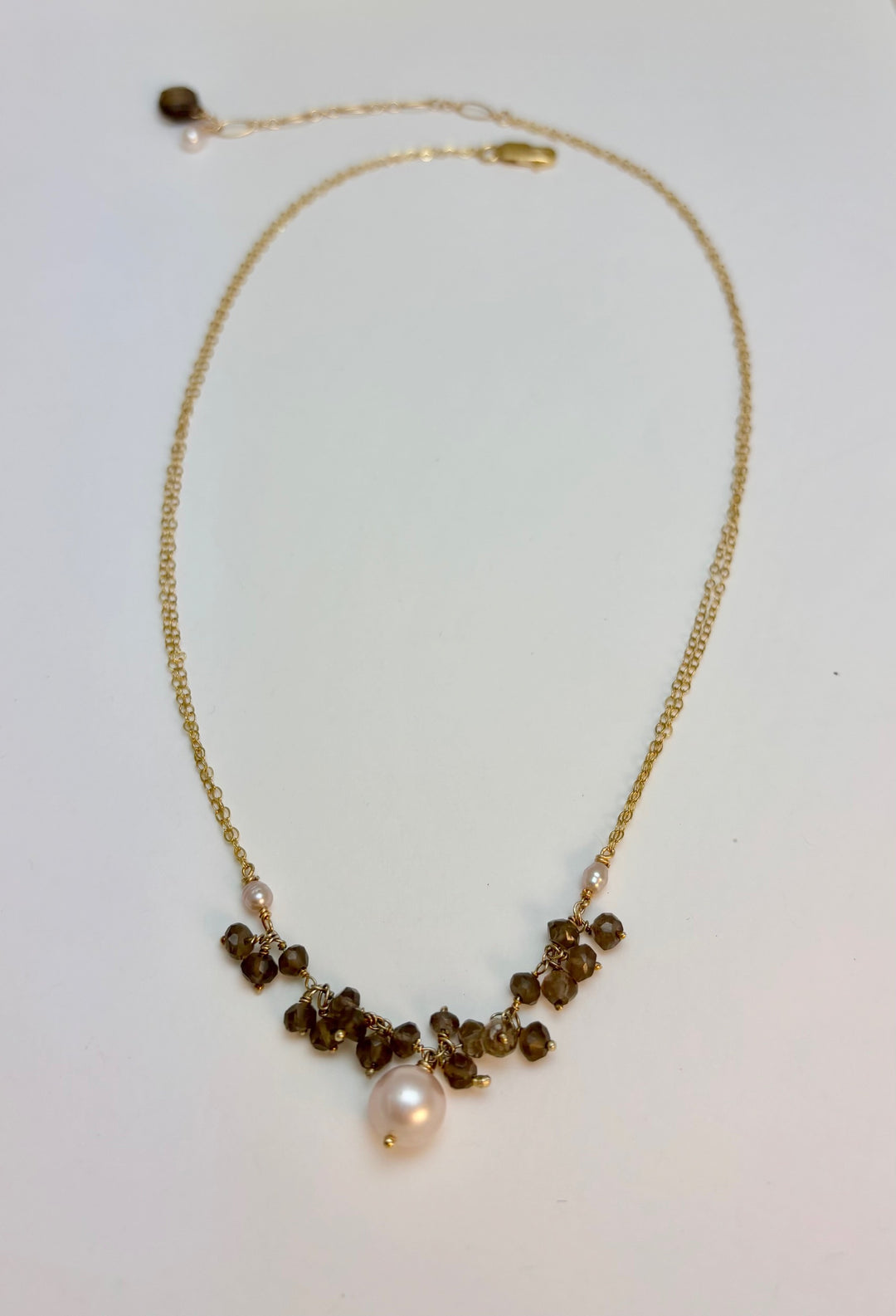 Bountiful Pendant-3 colorways: tourmaline, labradorite or smoky topaz
