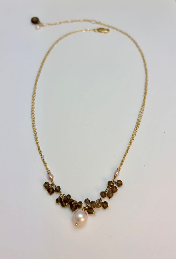 Bountiful Pendant-3 colorways: tourmaline, labradorite or smoky topaz