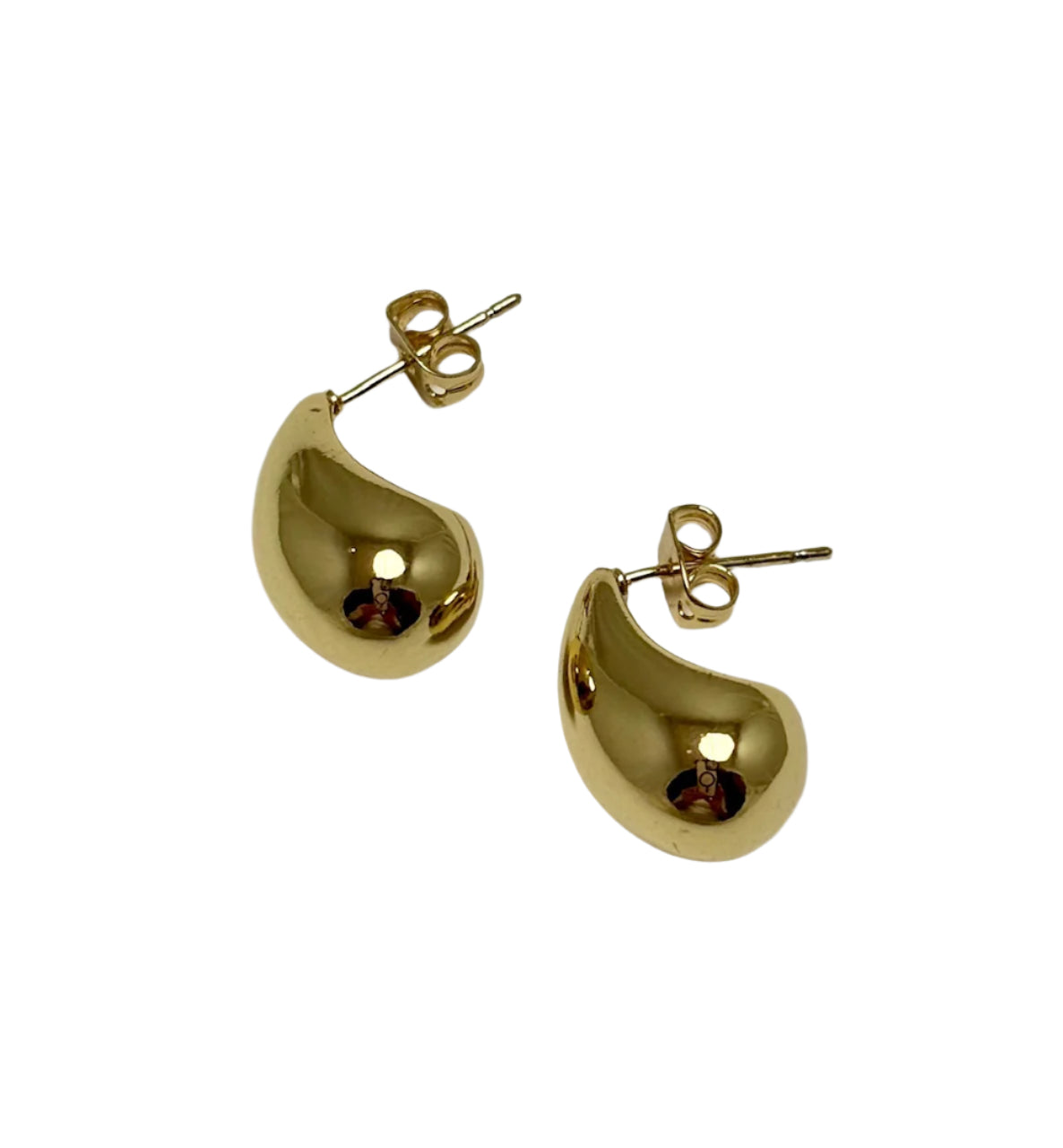 Golden Tear Drop Earrings