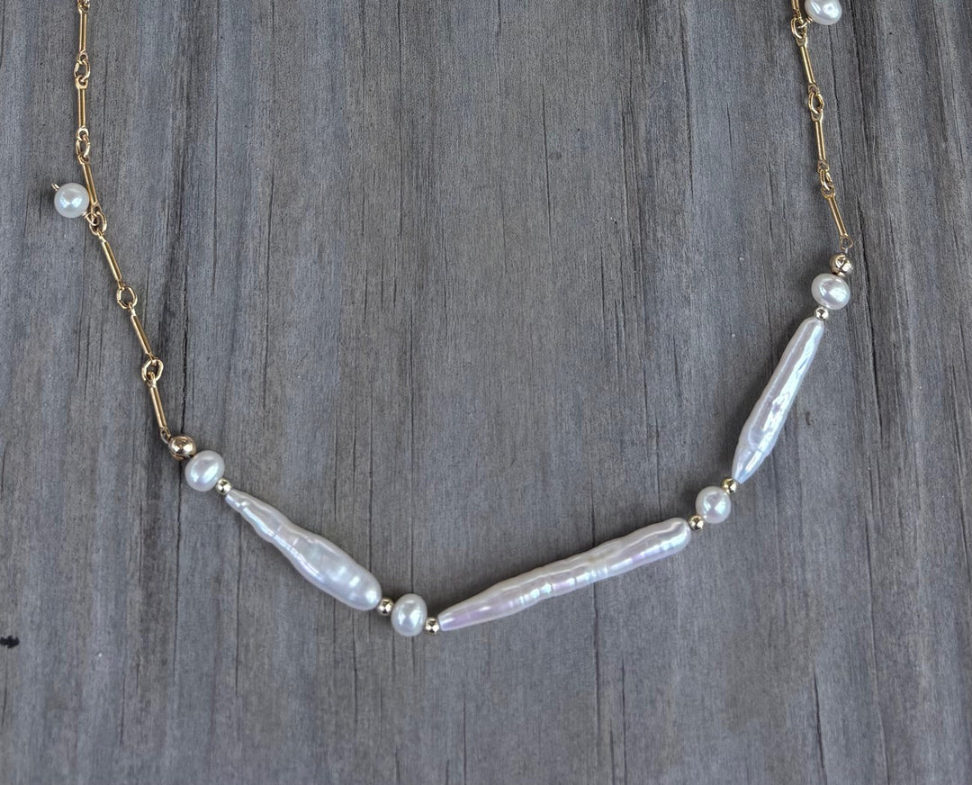 Triad Pearl Necklace