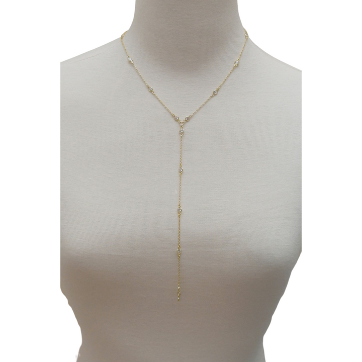 Tiff "Y" Necklace-Gold Or Silver
