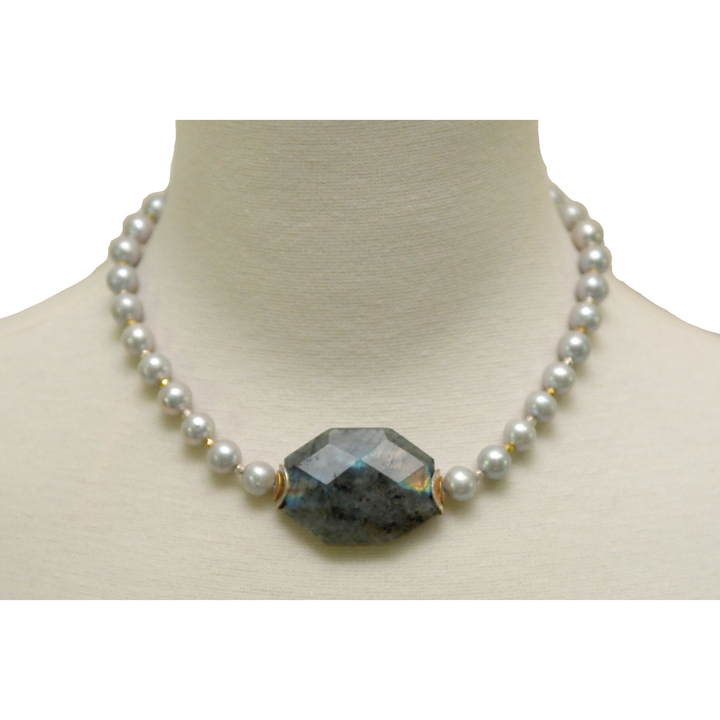 Labradorite Hex Necklace