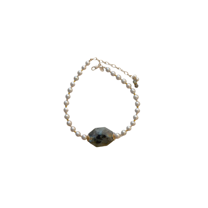 Labradorite Hex Necklace
